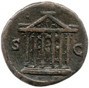 As - Domitian S C, Rome, 73 reverse image