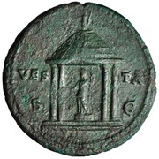As - Domitian VESTA S C, Rome, 73 reverse image
