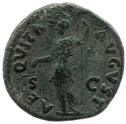As - Domitian AEQVITAS AVGVST S C; Aequitas, Rome, 73-74 reverse image