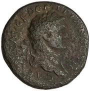 As - Domitian FELICITAS PVBLICA S C; Felicitas obverse image