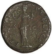 As - Domitian FELICITAS PVBLICA S C; Felicitas, Rome, 73-74 reverse image