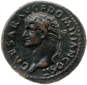 As - Domitian PAX AVGVST S C; Pax obverse image