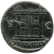 As - Domitian PROVIDENT S C, Rome, 73-74 reverse image