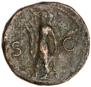 As - Domitian S C; Spes, Rome, 73-74 reverse image