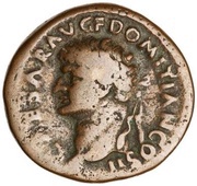 As - Domitian S C; Spes obverse image