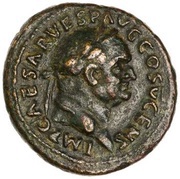 As - Vespasian AEQVITAS AVGVST S C; Aequitas obverse image