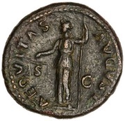As - Vespasian AEQVITAS AVGVST S C; Aequitas, Rome, 74 reverse image