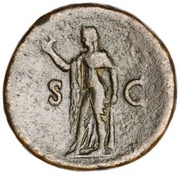 As - Vespasian S C; Spes, Rome, 74 reverse image