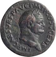 As - Vespasian VICTORIA AVGVST S C; Victory obverse image