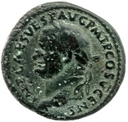 As - Vespasian VICTORIA AVGVST S C; Victory obverse image