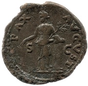 As - Titus PAX AVGVST S C; Pax, Rome, 74 reverse image