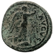 As - Titus VICTORIA AVGVST S C; Victory, Rome, 74 reverse image