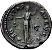 As - Vespasian AEQVITAS AVGVST S C; Aequitas, Rome, 74 reverse image