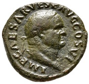 As - Vespasian AEQVITAS AVGVST S C; Aequitas obverse image