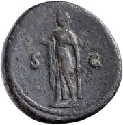 As - Domitian S C; Spes, Rome, 75-76 reverse image