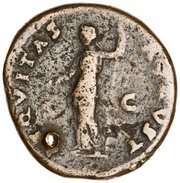 As - Vespasian AEQVITAS AVGVST S C; Aequitas, Rome, 76 reverse image