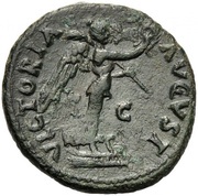 As - Vespasian VICTORIA AVGVST S C; Victory, Rome, 76 reverse image
