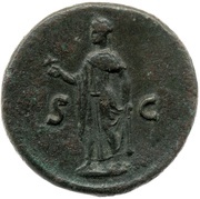 As - Titus S C; Spes, Rome, 76 reverse image