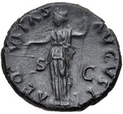 As - Domitian AEQVITAS AVGVST S C; Aequitas, Rome, 76-77 reverse image