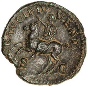 As - Domitian PRINCIP IVVENT S C, Rome, 76-77 reverse image