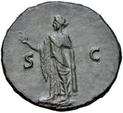 As - Domitian S C; Spes, Rome, 76-77 reverse image