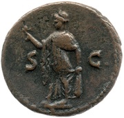 As - Vespasian S C; Spes, Rome, 77-78 reverse image