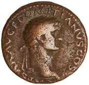 As - Domitian S C; Spes obverse image
