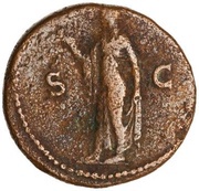 As - Domitian S C; Spes, Rome, 77-78 reverse image