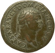 As - Domitian VICTORIA AVGVST S C; Victory obverse image