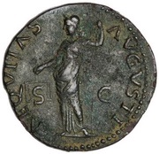 As - Vespasian AEQVITAS AVGVSTI S C; Aequitas, Rome, 77-78 reverse image