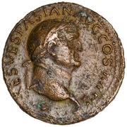 As - Vespasian IVDAEA CAPTA S C; Judaea obverse image