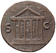 As - Vespasian S C, Rome, 77-78 reverse image