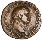 As - Vespasian VICTORIA AVGVSTI S C; Victory obverse image