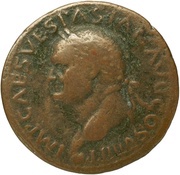 As - Vespasian VICTORIA AVGVSTI S C; Victory obverse image