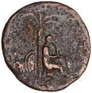As - Titus IVDAEA CAPTA S C; Judaea, Rome, 77-78 reverse image