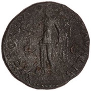 As - Titus VICTORIA NAVALIS S C; Victory, Rome, 77-78 reverse image