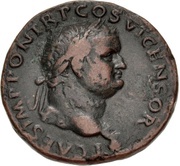 As - Titus VICTORIA NAVALIS S C; Victory obverse image
