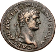 As - Domitian S C; Spes obverse image