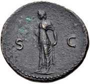 As - Domitian S C; Spes, Rome, 77-78 reverse image