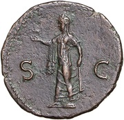 As - Domitian S C; Spes, Rome, 77-78 reverse image