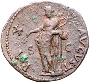As - Titus PAX AVGVST S C; Pax, Rome, 79 reverse image