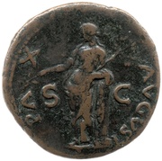 As - Titus PAX AVGVST S C; Pax, Rome, 79 reverse image