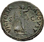 As - Titus VICTORIA AVGVST S C; Victory, Rome, 79 reverse image