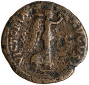 As - Titus VICTORIA AVGVST S C; Victory, Rome, 79 reverse image