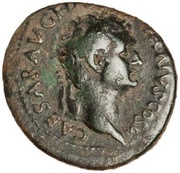 As - Domitian S C; Spes obverse image