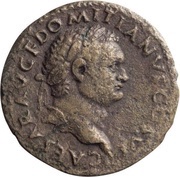 As - Domitian VICTORIA AVGVST S C; Victory obverse image