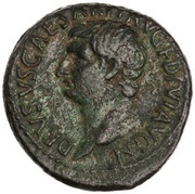 As - Drusus Caesar IMP T CAES DIVI VESP F AVG REST obverse image