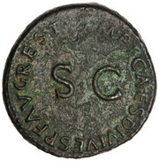 As - Drusus Caesar IMP T CAES DIVI VESP F AVG REST, Rome, 80 reverse image