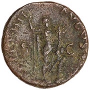 As - Titus AETERNIT AVGVST S C; Aeternitas, Rome, 80-81 reverse image