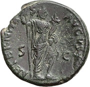 As - Titus AETERNITAS AVGVST S C; Aeternitas, Rome, 80-81 reverse image